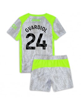 Detské Futbalové oblečenie Manchester City Josko Gvardiol #24 2025-26 Krátky Rukáv - Tretina (+ trenírky)